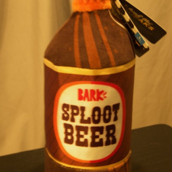 Bark Other - Bark Sploot Beer Plush Toy - Brown and Orange